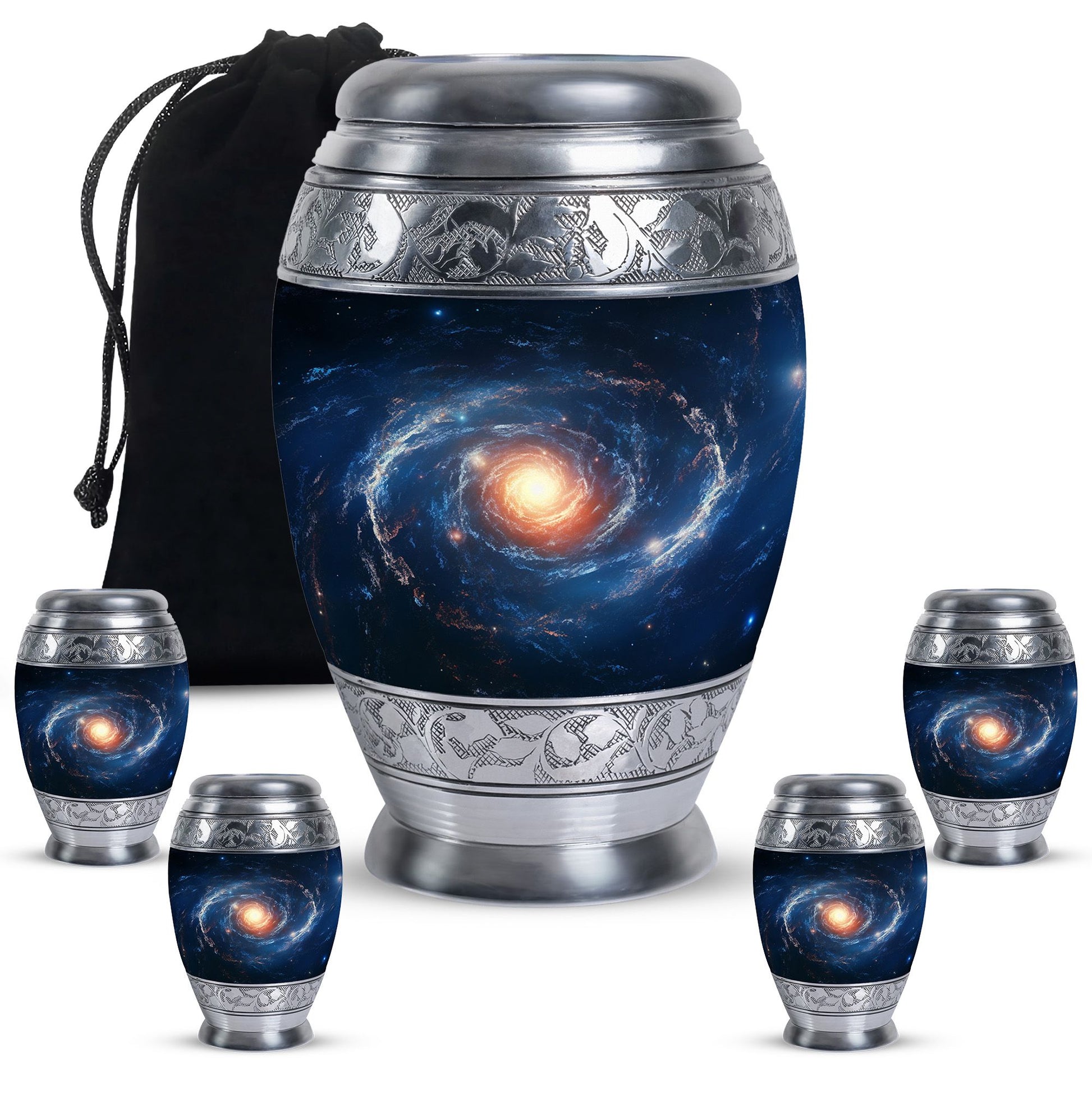 The Galactic Swirl. - Galaxy Urn Large Teardrop, Heart Urn For Ashes