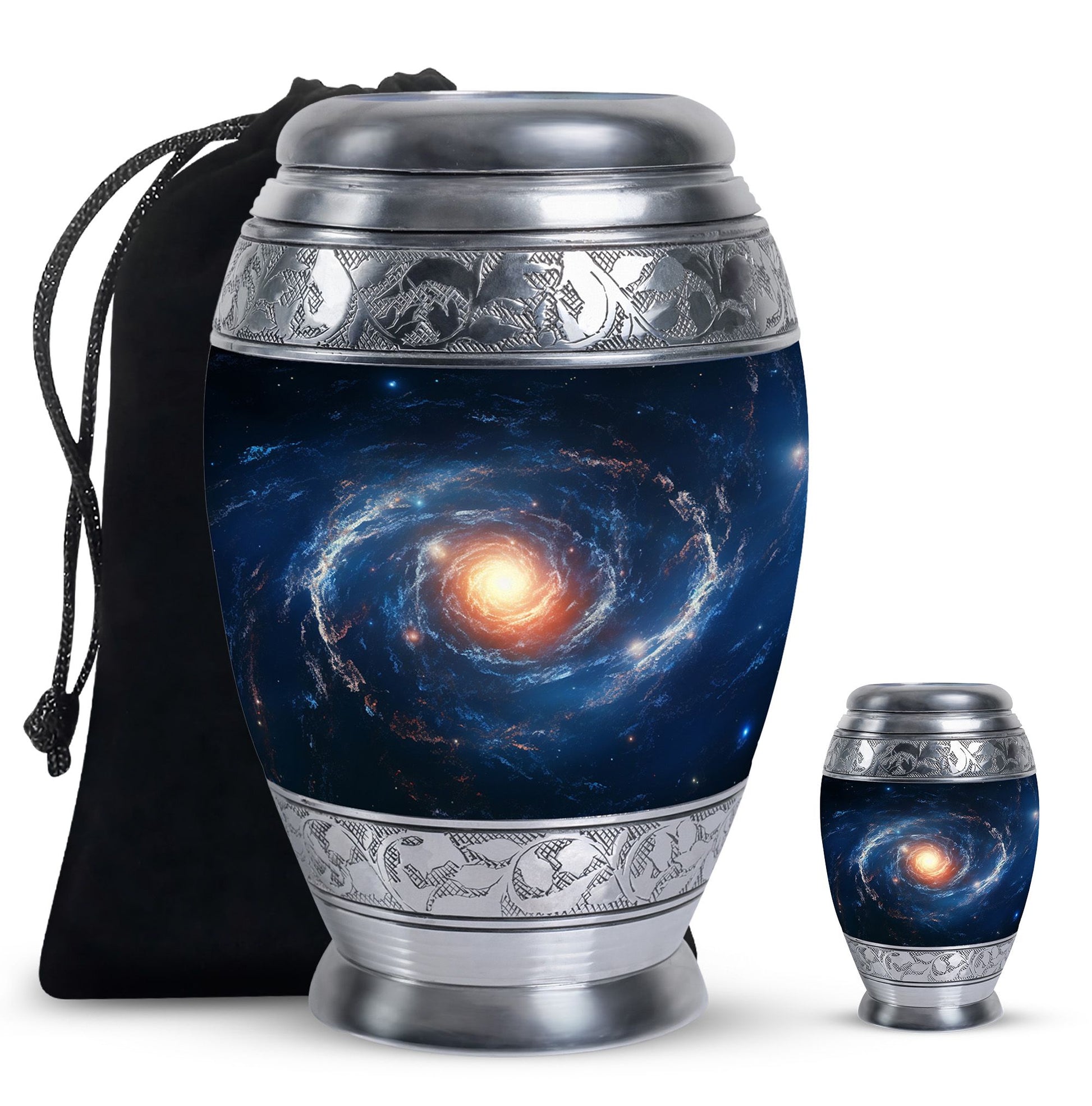 The Galactic Swirl. - Galaxy Urn Large Teardrop, Heart Urn For Ashes