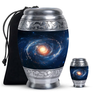 The Galactic Swirl. - Galaxy Urn Large Teardrop, Heart Urn For Ashes