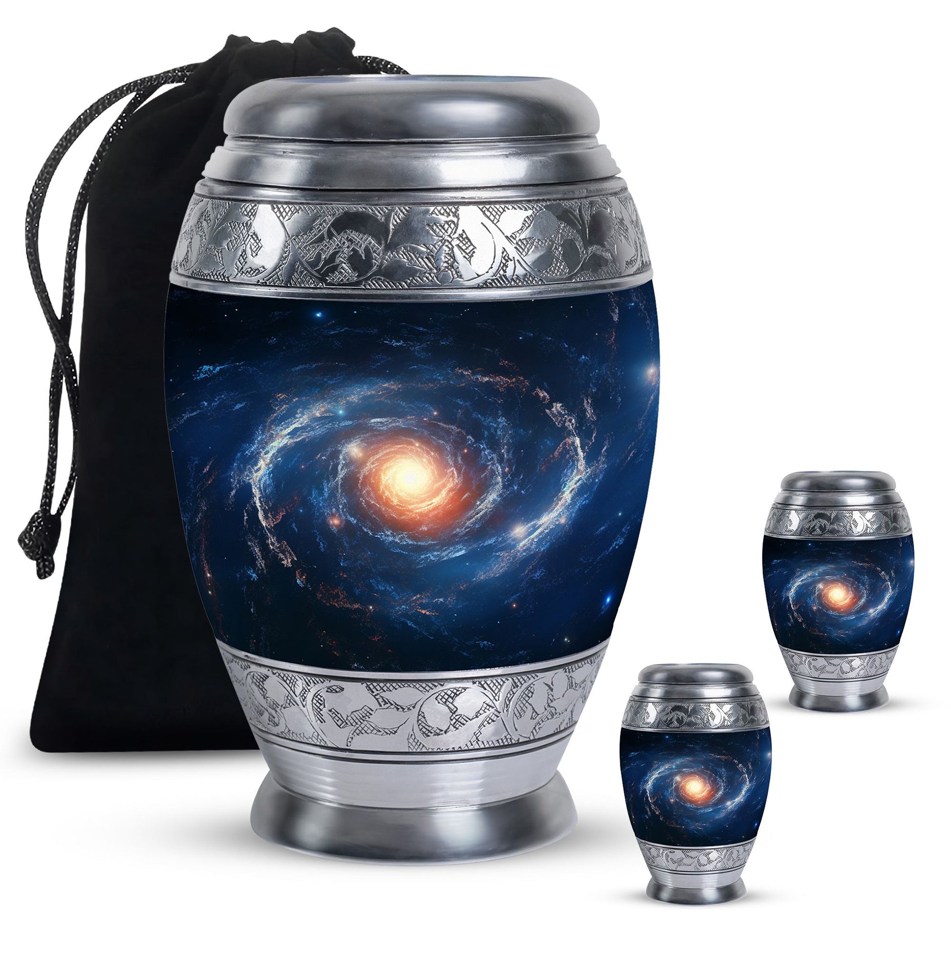 The Galactic Swirl. - Galaxy Urn Large Teardrop, Heart Urn For Ashes