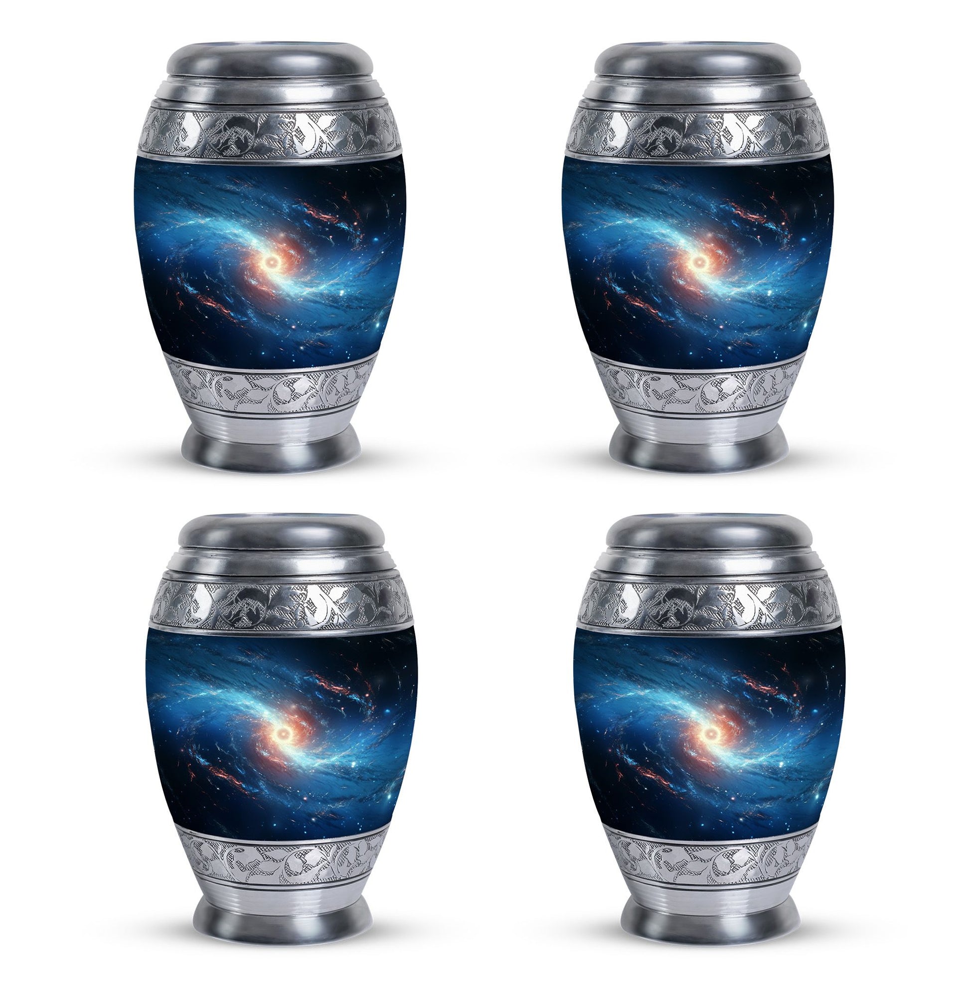 The Galaxy's Luminous Swirl - Galaxy Urn Teardrop, Heart Shape Urn