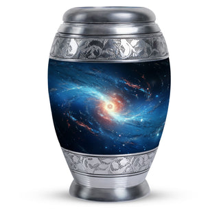 The Galaxy's Luminous Swirl - Galaxy Urn Teardrop, Heart Shape Urn