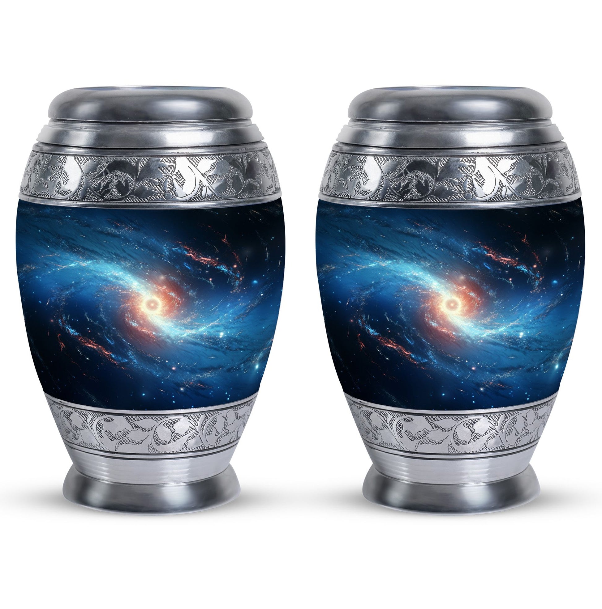 The Galaxy's Luminous Swirl - Galaxy Urn Teardrop, Heart Shape Urn