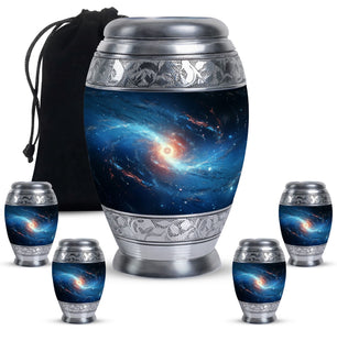 The Galaxy's Luminous Swirl - Galaxy Urn Teardrop, Heart Shape Urn