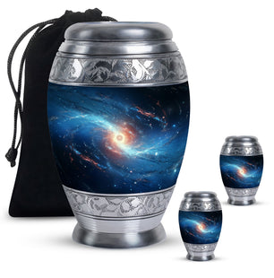 The Galaxy's Luminous Swirl - Galaxy Urn Teardrop, Heart Shape Urn