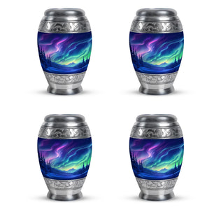 Aurora Borealis - Northern Lights Teardrop, Heart Shape Urn