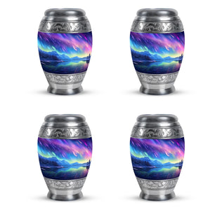 Mountain - Northern Lights Teardrop, Heart Cremation Urn