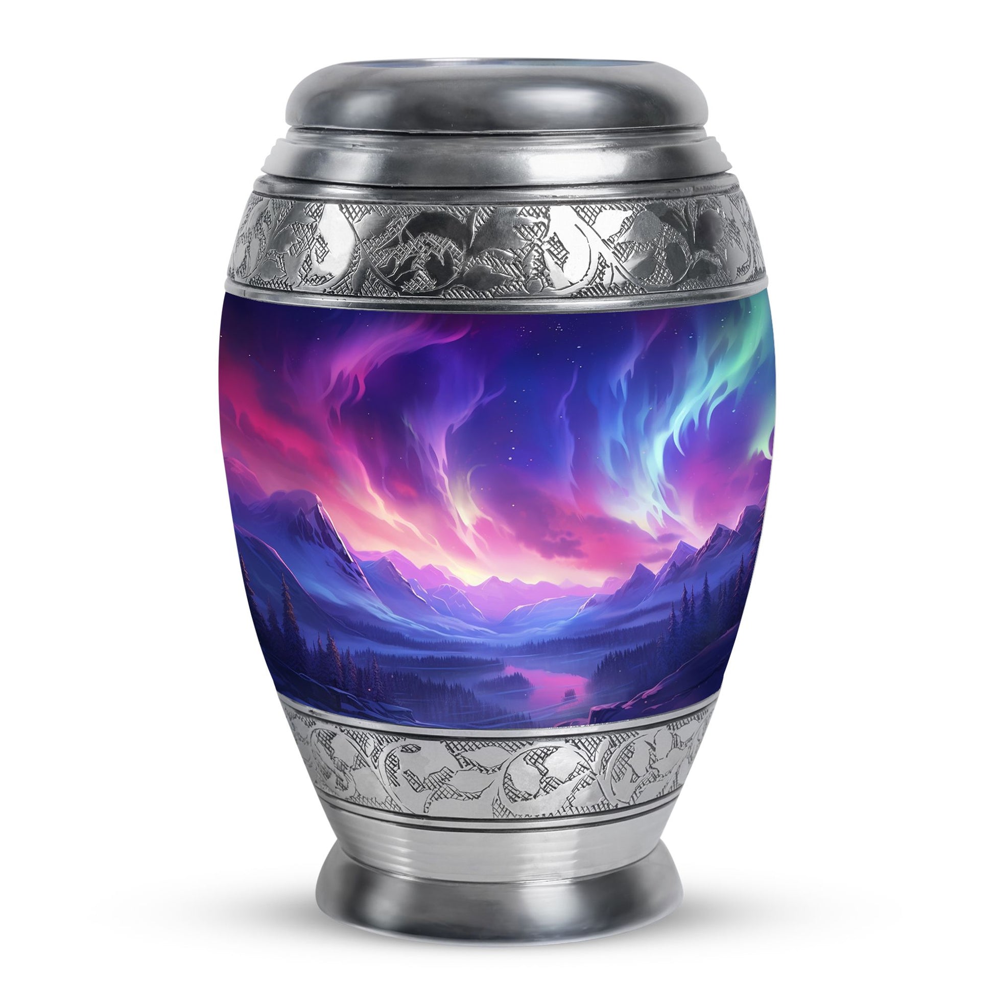 Twilight Northern Lights - Northern Lights Teardrop, Heart Urn