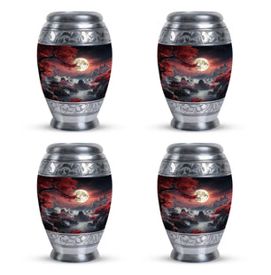 Moonlit Sakura - Moon Urn Large Teardrop, Heart Urn For Ashes