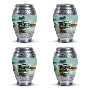 Classic Muscle In The Rain - Car Urn Teardrop, Heart Cremation Urn
