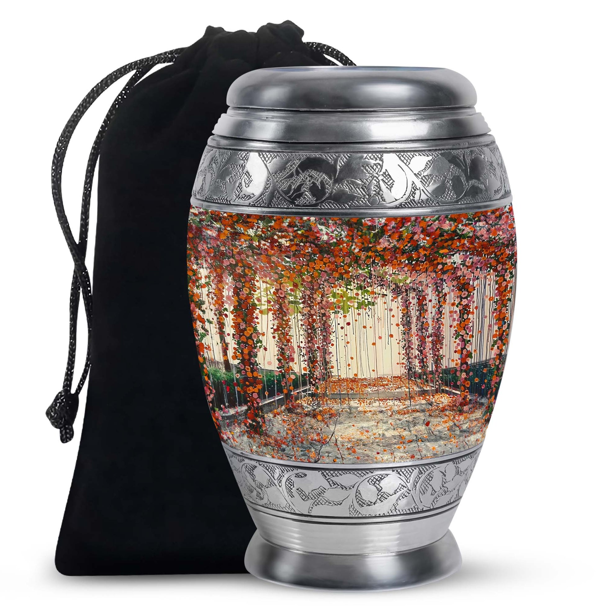 Flowers Small Ashes Urn Funeral, Ashes Memorial Urn