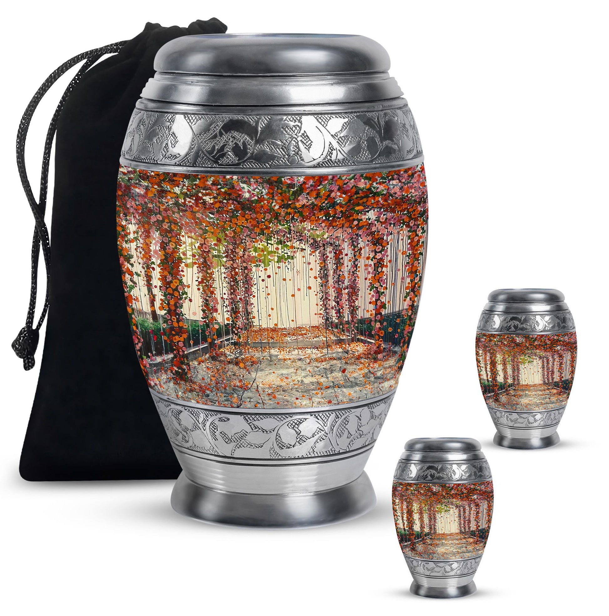 Flowers Small Ashes Urn Funeral, Ashes Memorial Urn