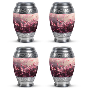 Pink Butterfly Urn Funeral, Ashes Cremation Urn For Ashes