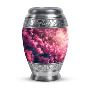 Pink Butterfly Custom Urns For Human Ashes Funeral, Ashes Memorial Urn