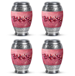 Pink Butterfly Personalized Urn Funeral, Ashes Memorial Urn