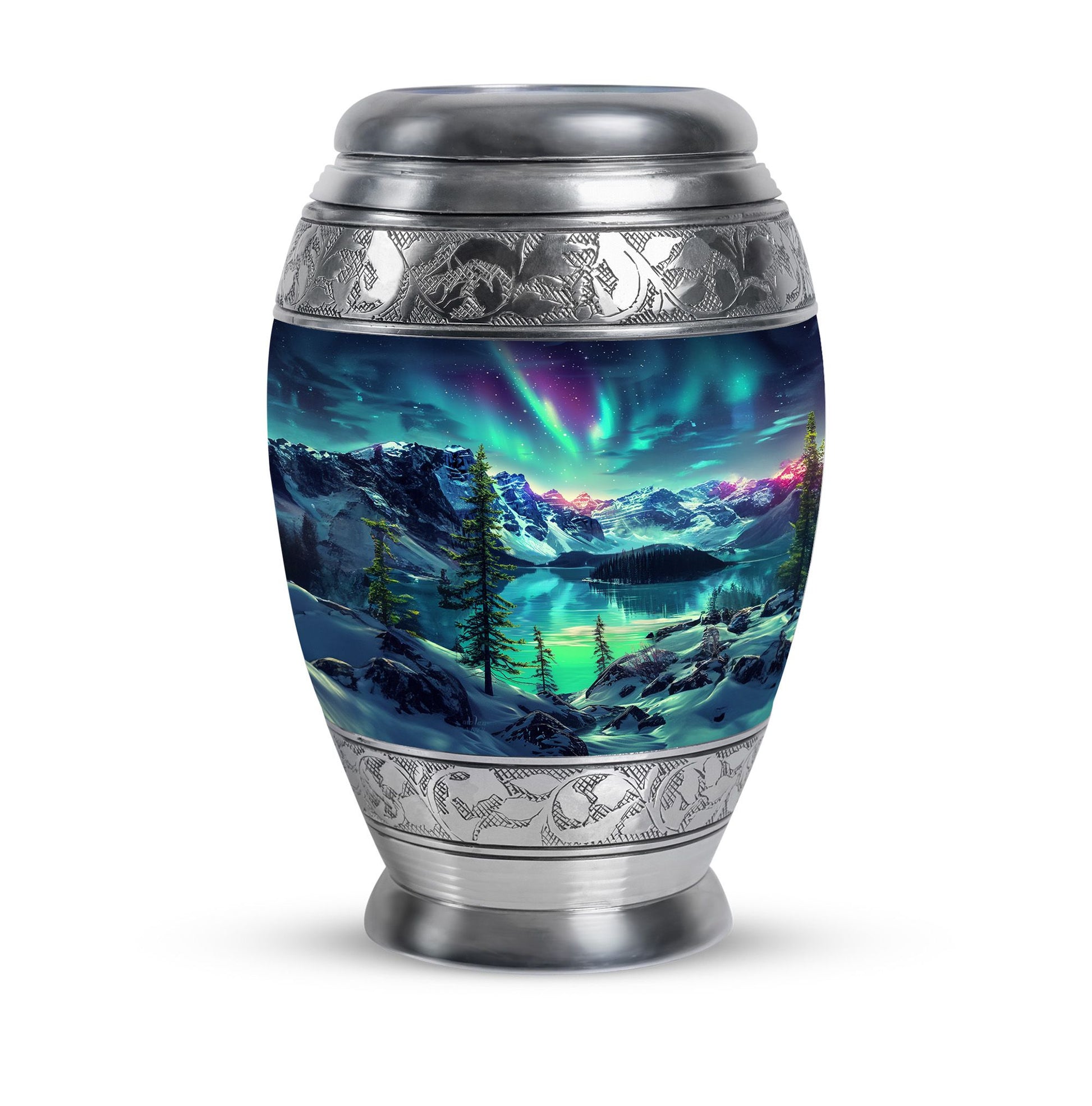 Aurora Borealis Little Urns Large Funeral, Ashes Urn For Ashes