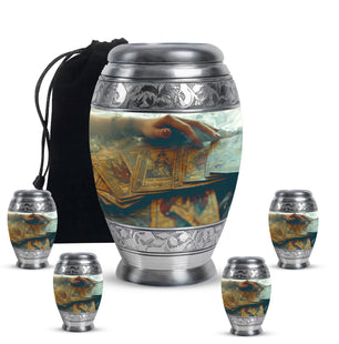Tarot Decorative Urn For Ashes Large Funeral, Ashes Urn For Ashes
