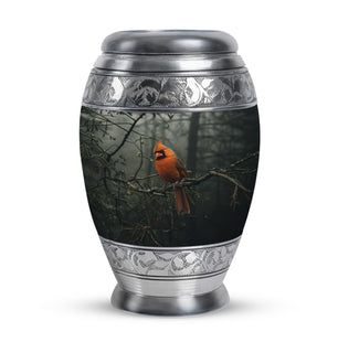 Cardinal Bird Urn Keepsake For Ashes Funeral, Ashes Memorial Urn
