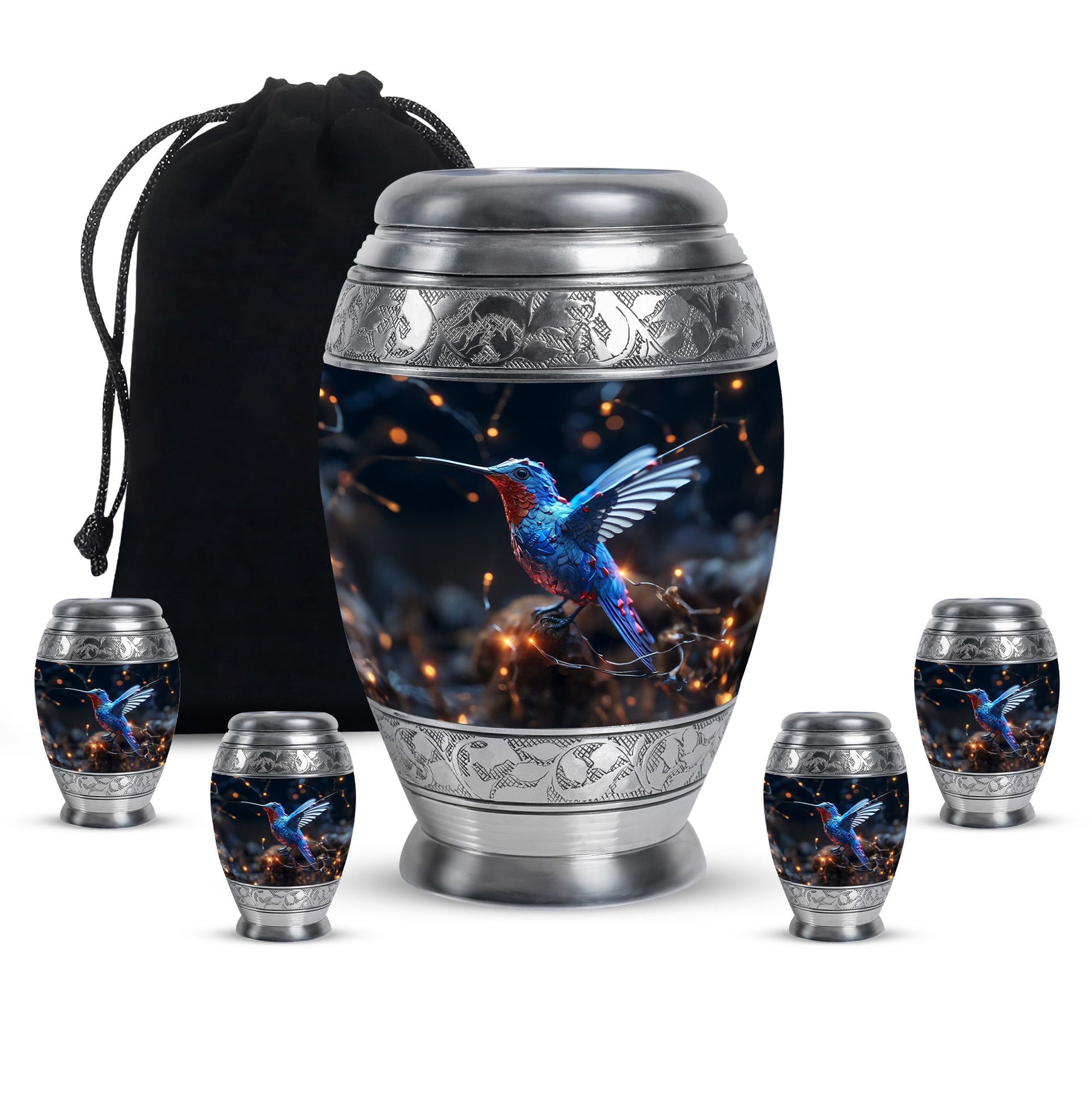 Humming Birds Urns Large Funeral, Ashes Urn For Ashes