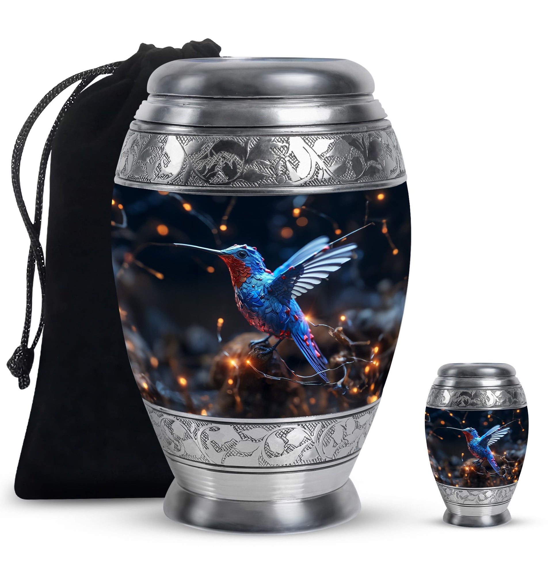 Humming Birds Urns Large Funeral, Ashes Urn For Ashes