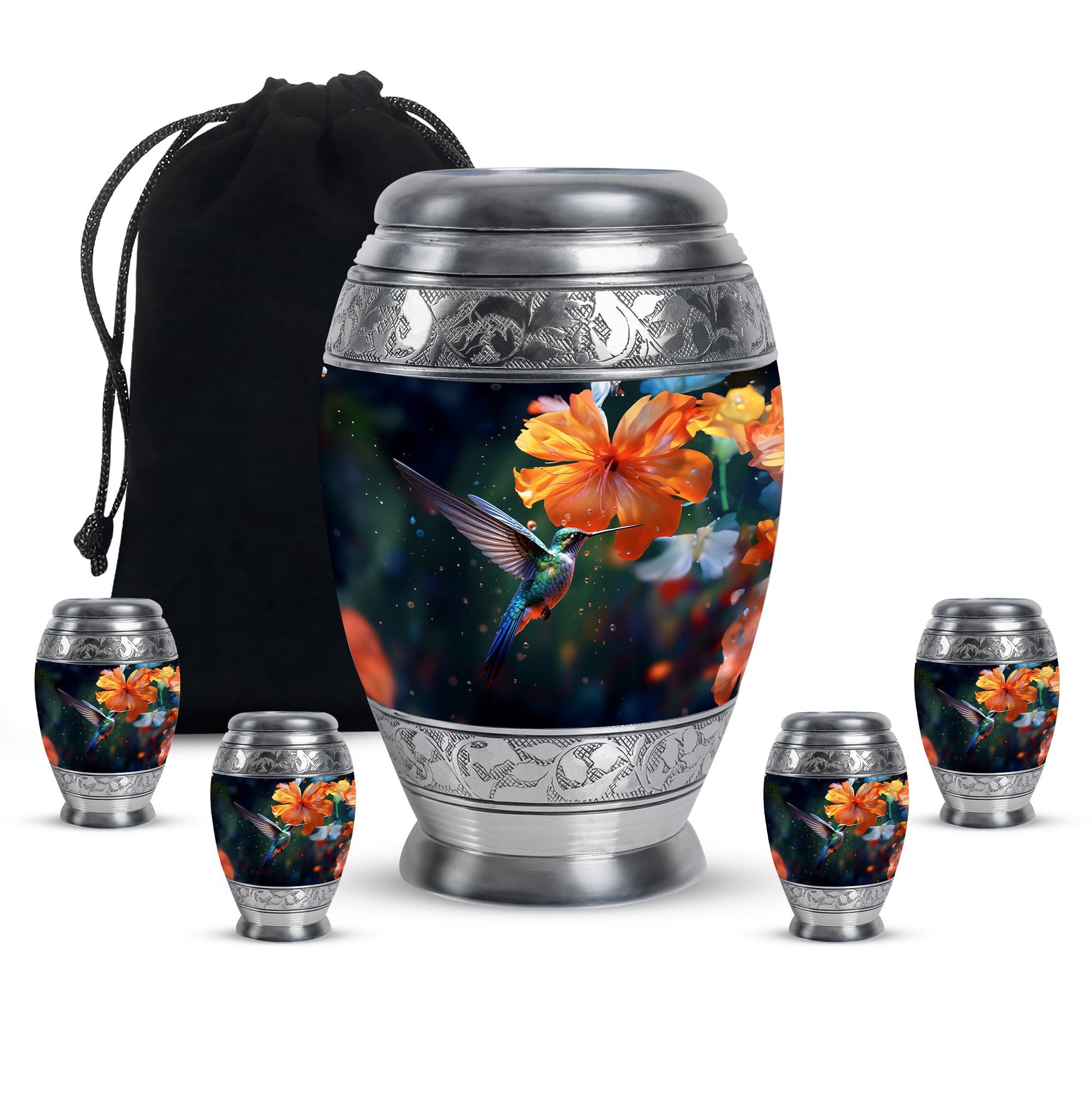 Humming Birds Urn For Ashes Funeral, Ashes Cremation Urn For Ashes
