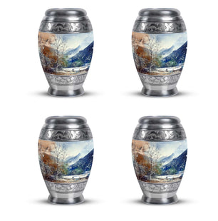 Mountains Urn For Human Remains Funeral, Ashes Memorial Urn