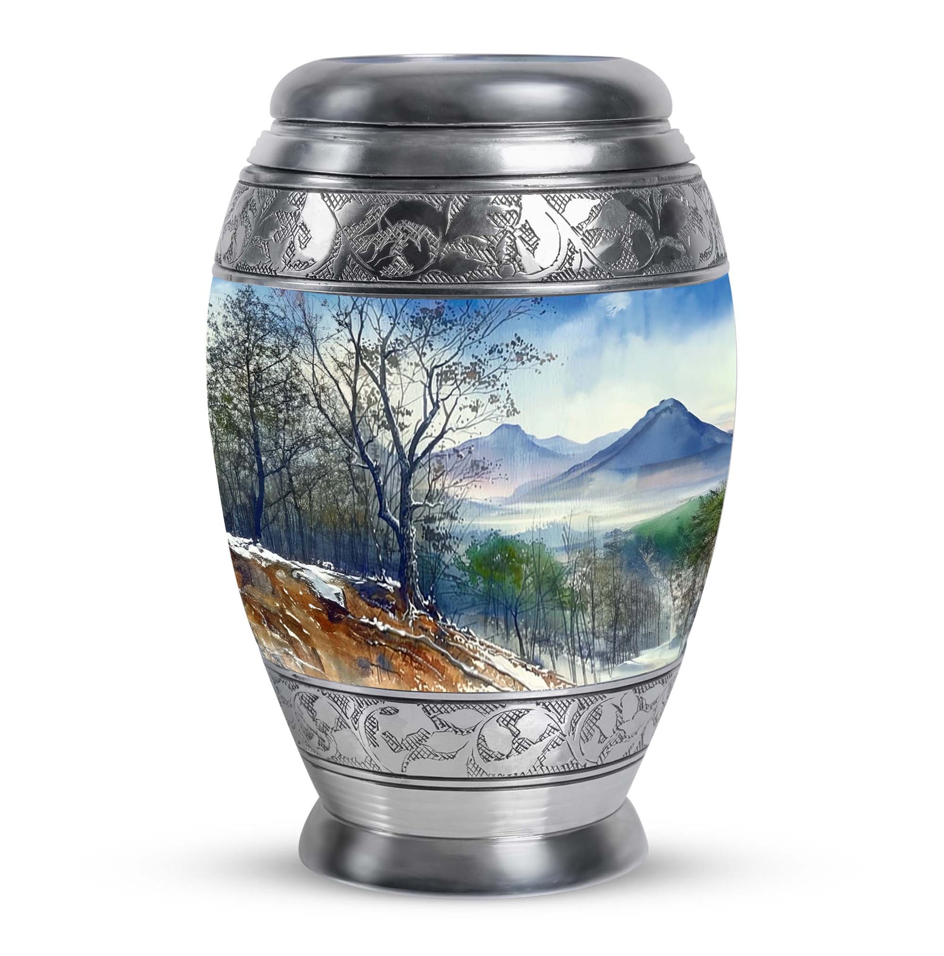 Mountains Urn For Human Ashes Funeral, Ashes Cremation Urn For Ashes