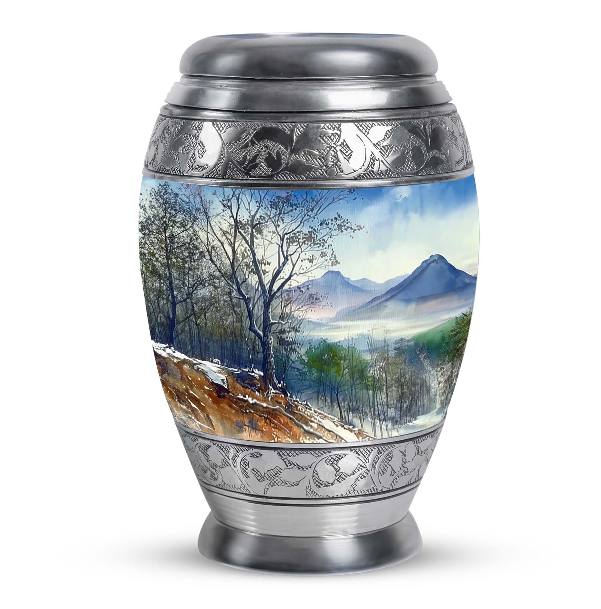Mountains Urn For Human Ashes Funeral, Ashes Cremation Urn For Ashes