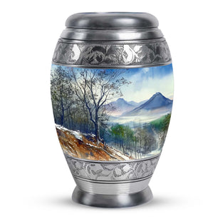 Mountains Urn For Human Ashes Funeral, Ashes Cremation Urn For Ashes