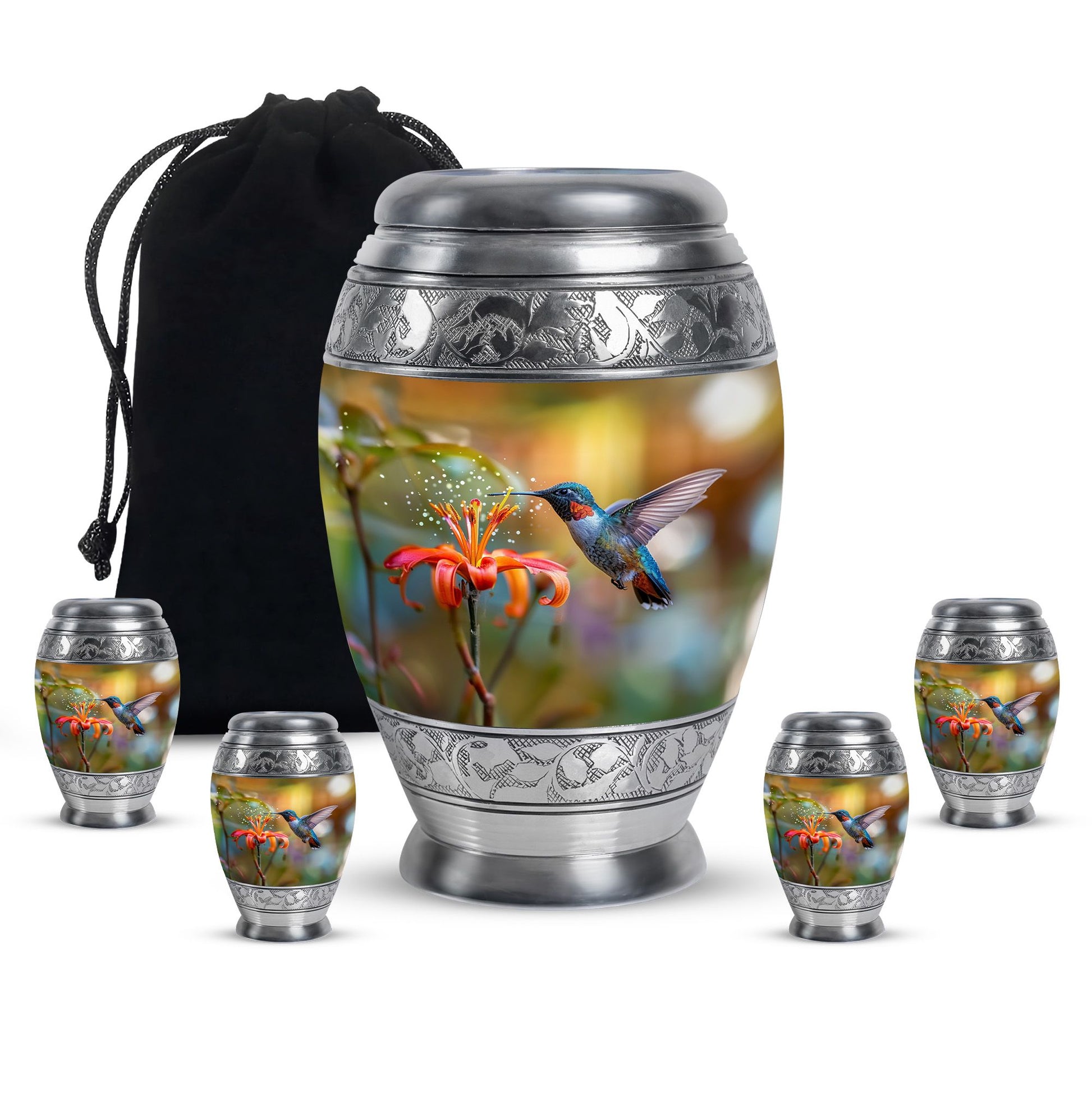 Humming Bird Small Keepsake For Human Ashes Funeral, Ashes Urn