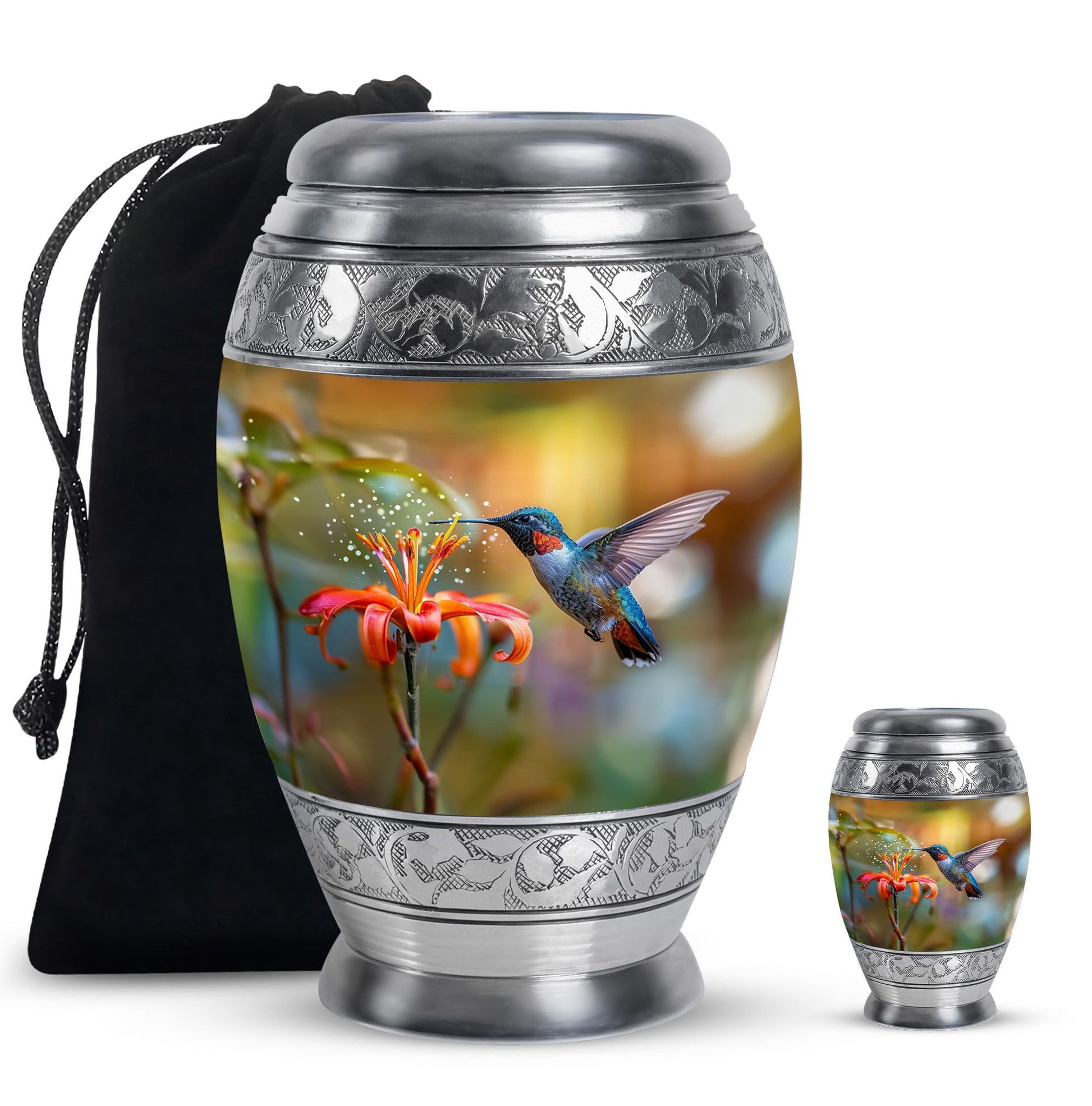 Humming Bird Small Keepsake For Human Ashes Funeral, Ashes Urn