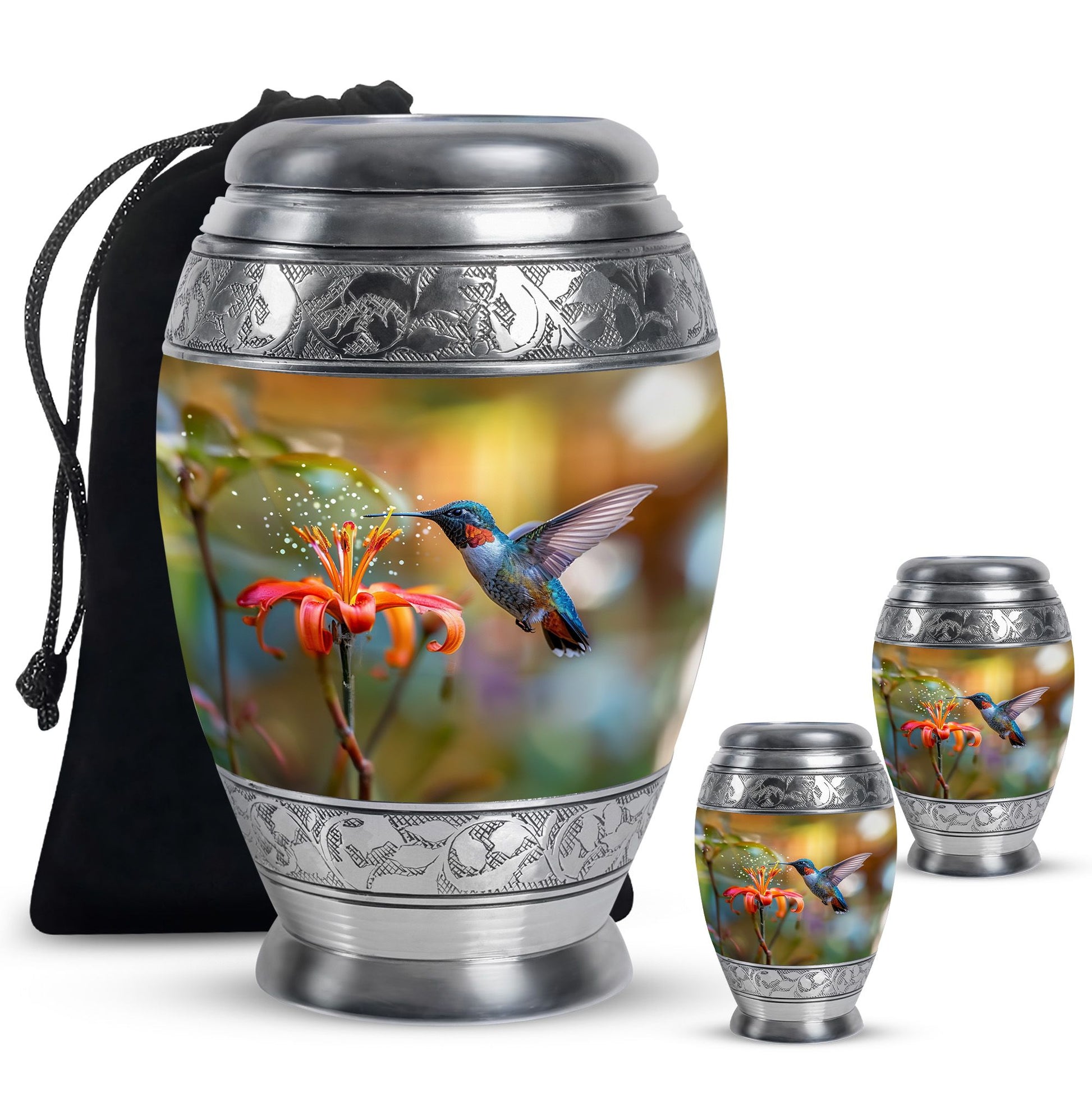 Humming Bird Small Keepsake For Human Ashes Funeral, Ashes Urn