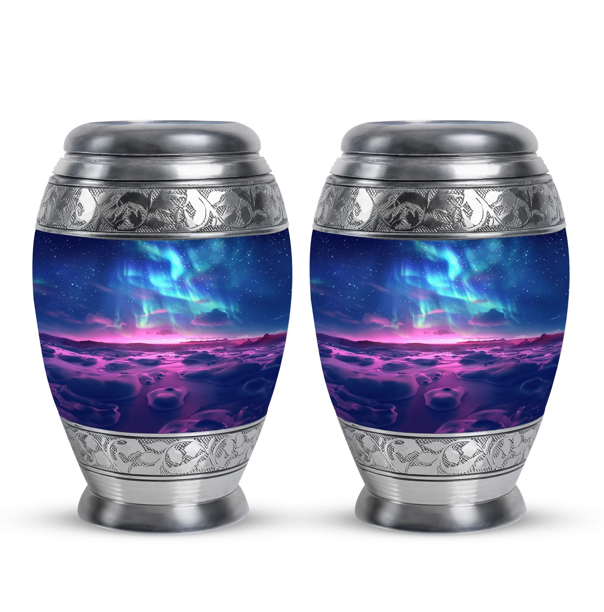 Aurora Borealis Keepsake For Ashes Funeral, Ashes Memorial Urn