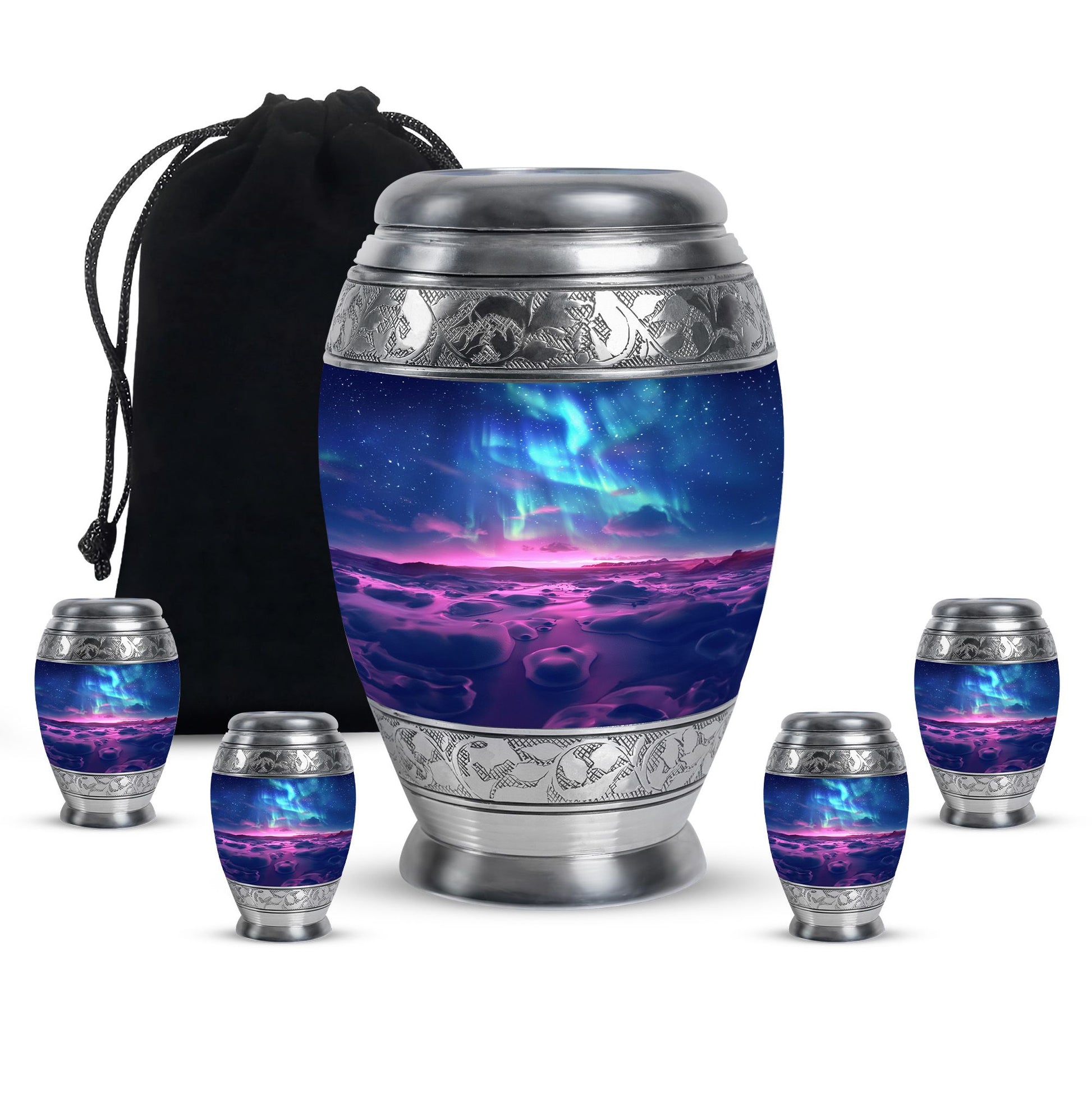 Aurora Borealis Keepsake For Ashes Funeral, Ashes Memorial Urn