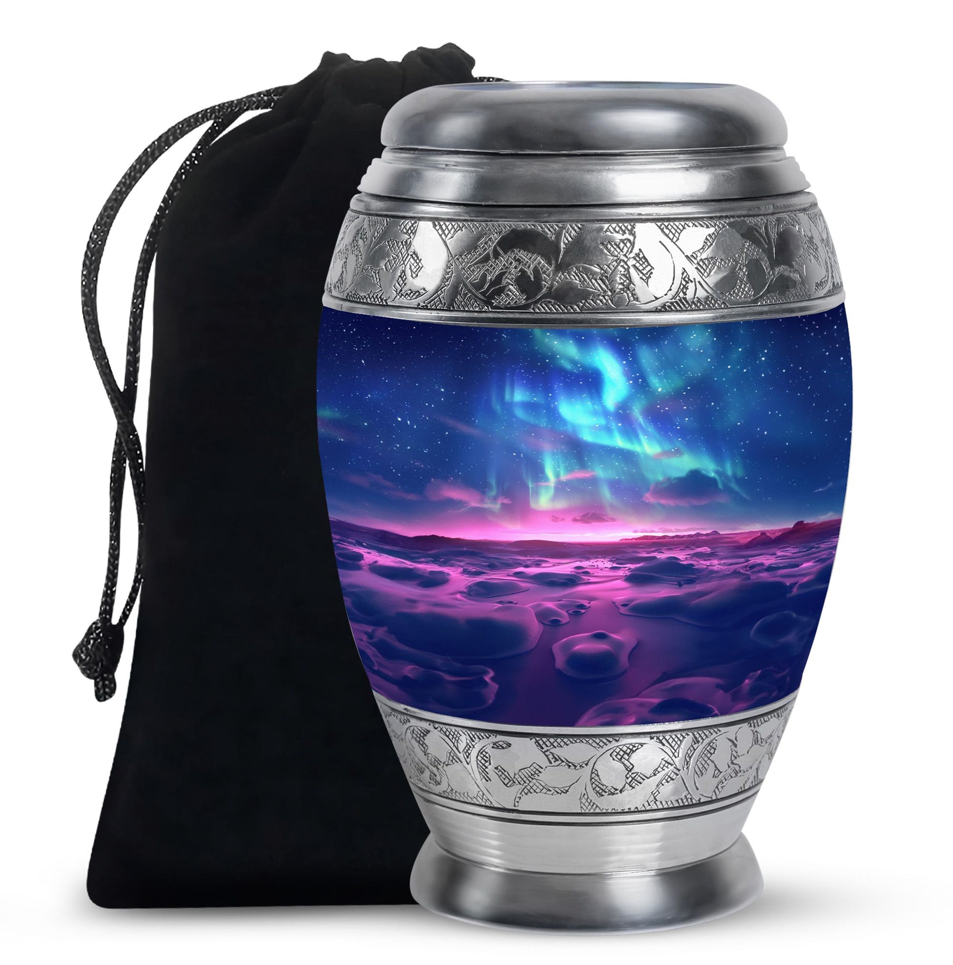 Aurora Borealis Keepsake For Ashes Funeral, Ashes Memorial Urn