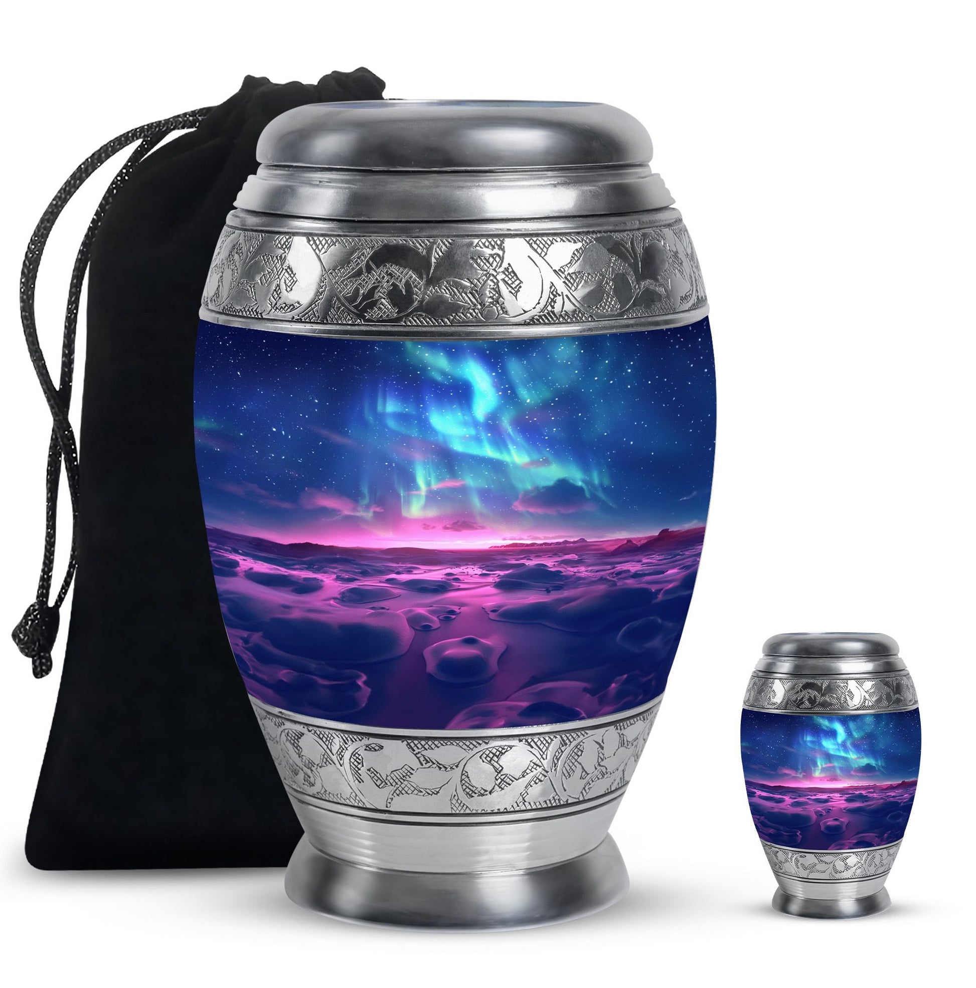 Aurora Borealis Keepsake For Ashes Funeral, Ashes Memorial Urn