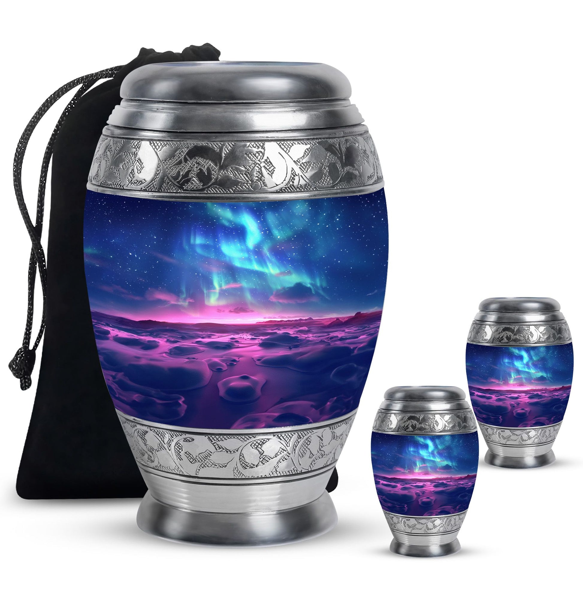 Aurora Borealis Keepsake For Ashes Funeral, Ashes Memorial Urn