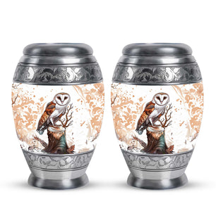 Barn Owl Urn For Human Ashes Women Funeral, Ashes Urn For Ashes