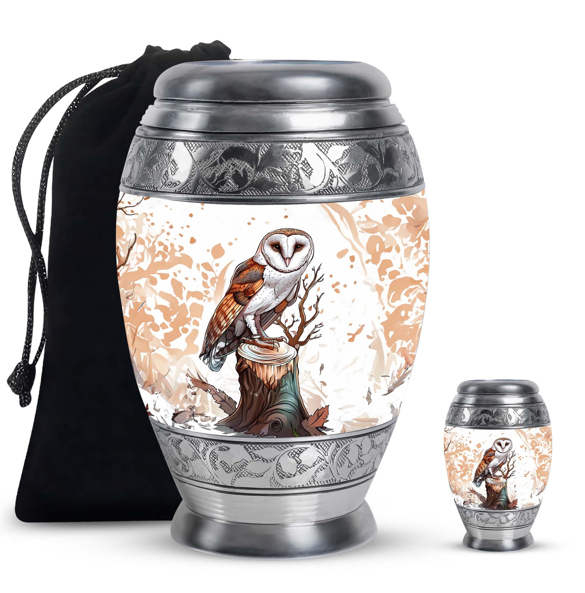 Barn Owl Urn For Human Ashes Women Funeral, Ashes Urn For Ashes