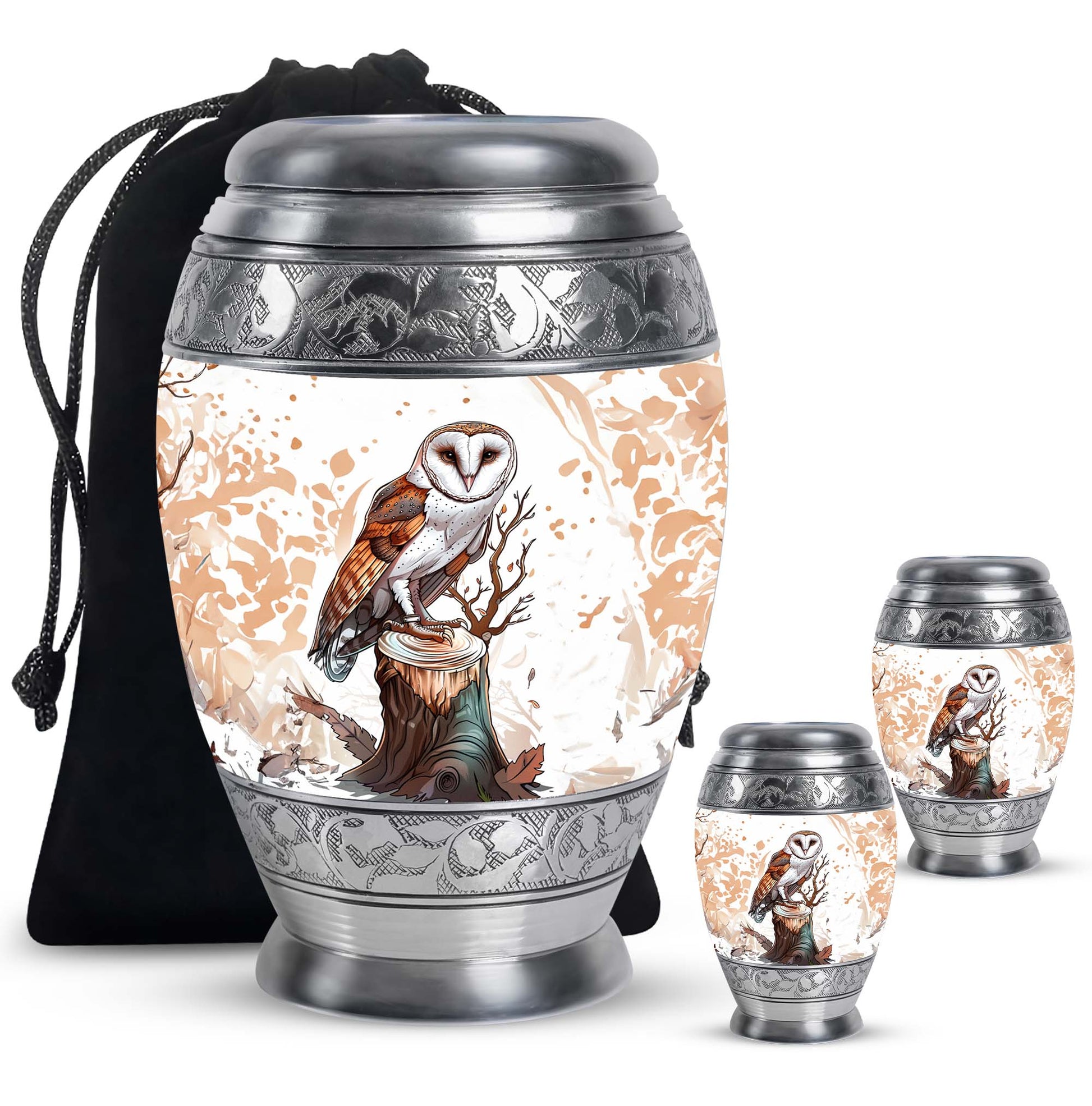 Barn Owl Urn For Human Ashes Women Funeral, Ashes Urn For Ashes