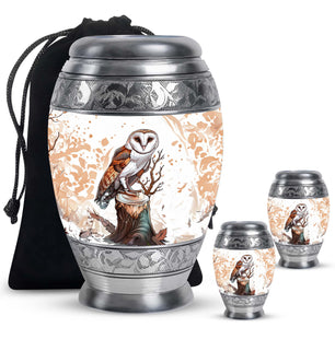 Barn Owl Urn For Human Ashes Women Funeral, Ashes Urn For Ashes
