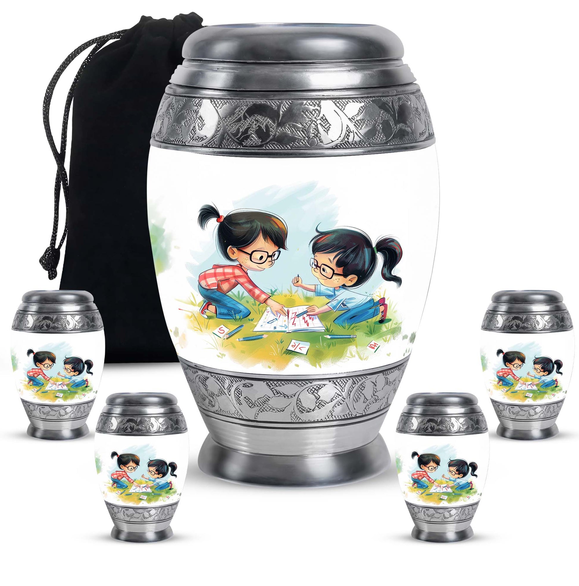 Brother And Sister Urn For Human Ashes Funeral, Ashes Cremation Urn