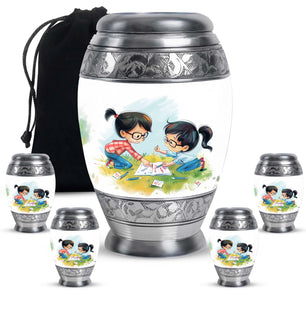 Brother And Sister Urn For Human Ashes Funeral, Ashes Cremation Urn