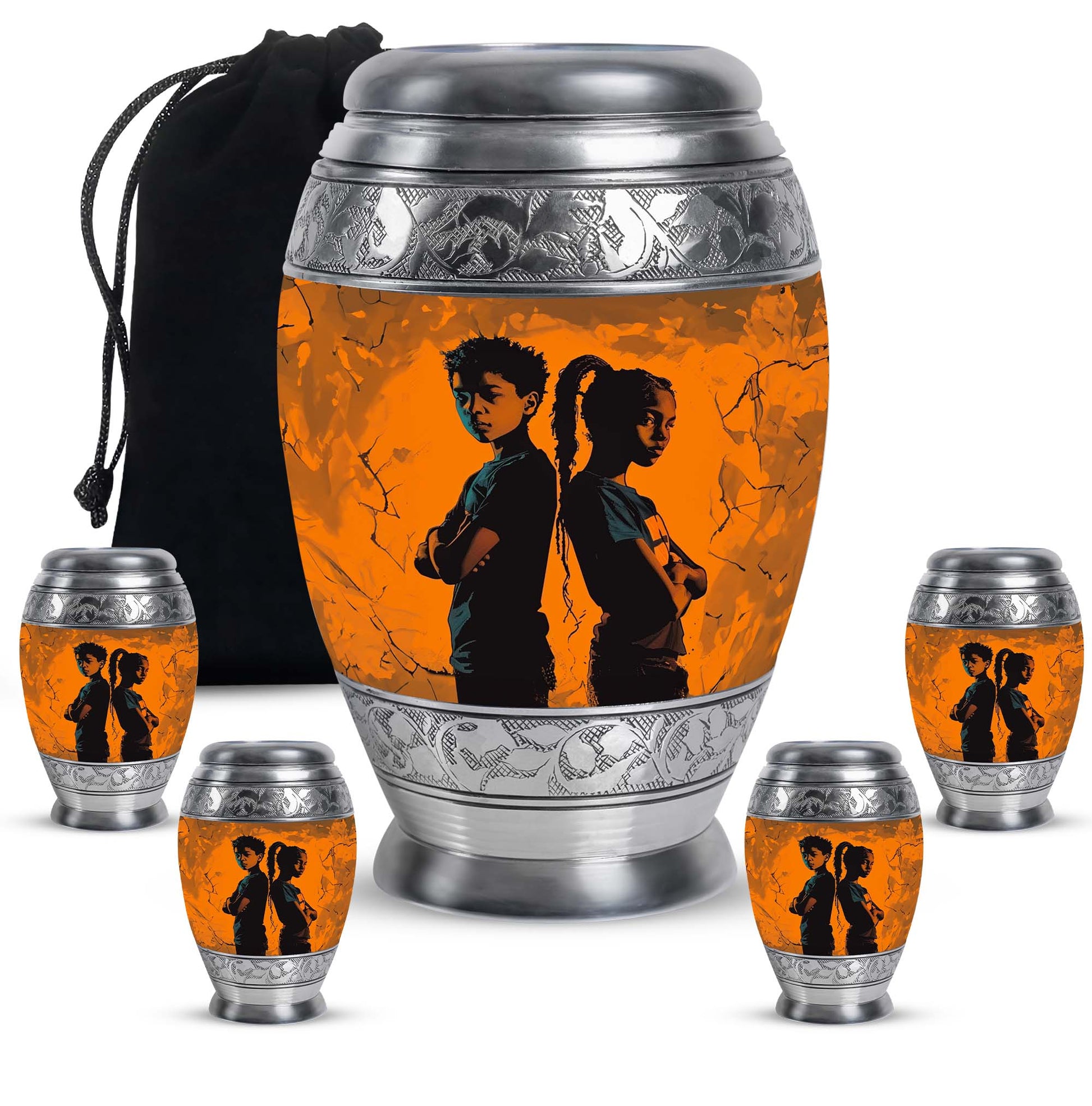 Brother And Sister Mini Urns For Human Ashes Large Funeral, Ashes Urn