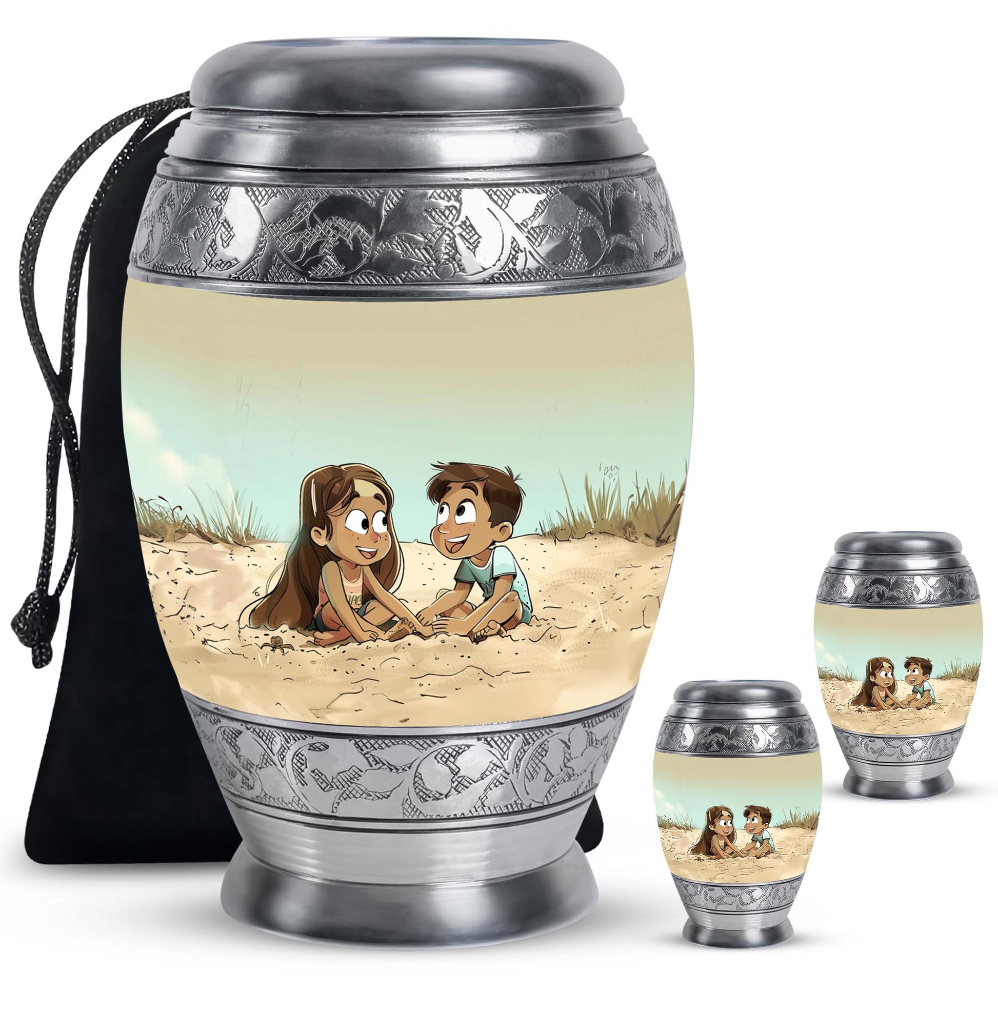 Brother And Sister Urn For Human Ashes Funeral, Ashes Urn For Ashes
