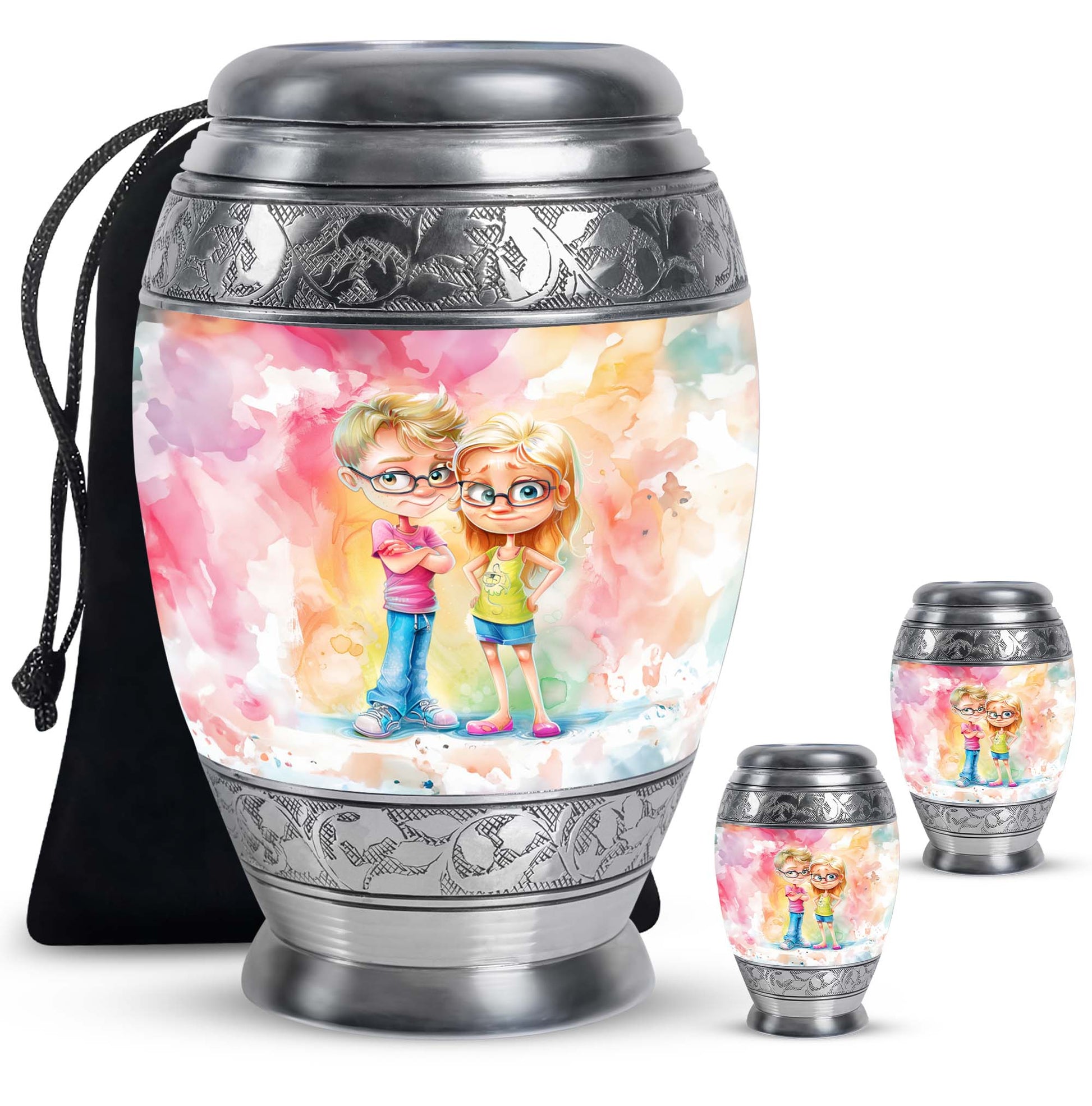Brother And Sister Urn For Human Ashes Funeral, Ashes Cremation Urn