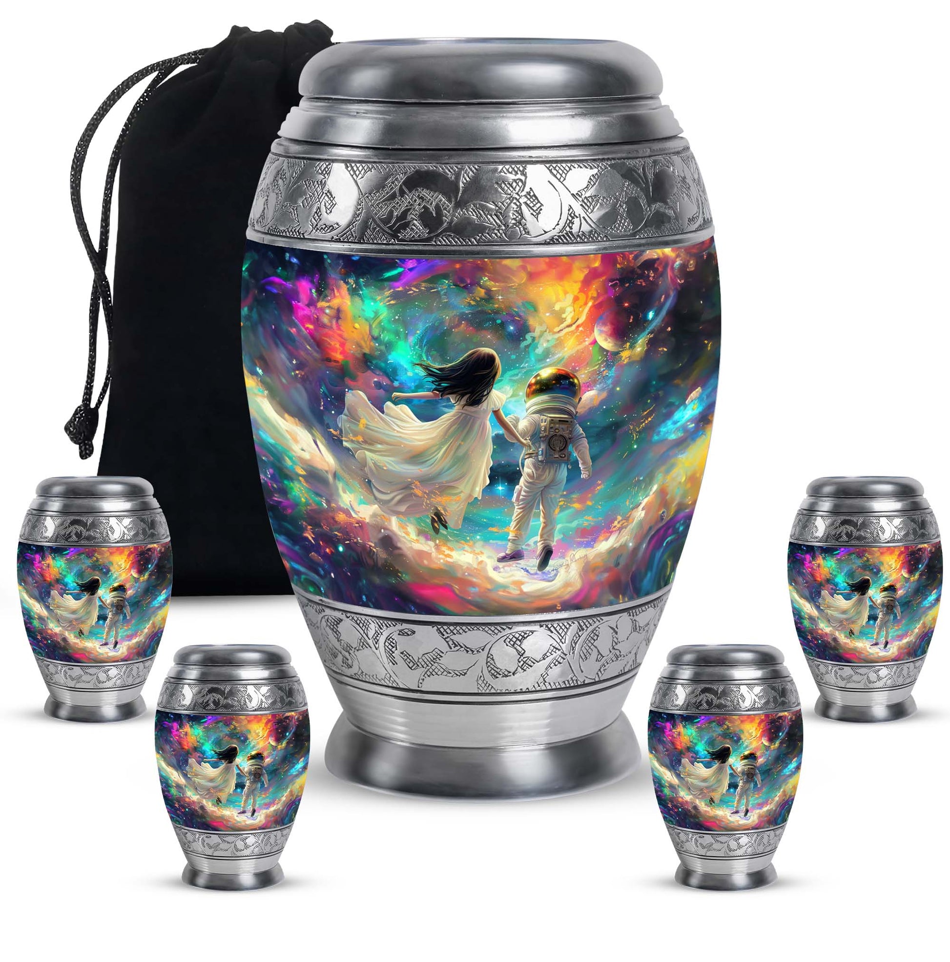 Brother And Sister Large Urn For Human Funeral, Ashes Cremation Urn