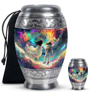 Brother And Sister Large Urn For Human Funeral, Ashes Cremation Urn