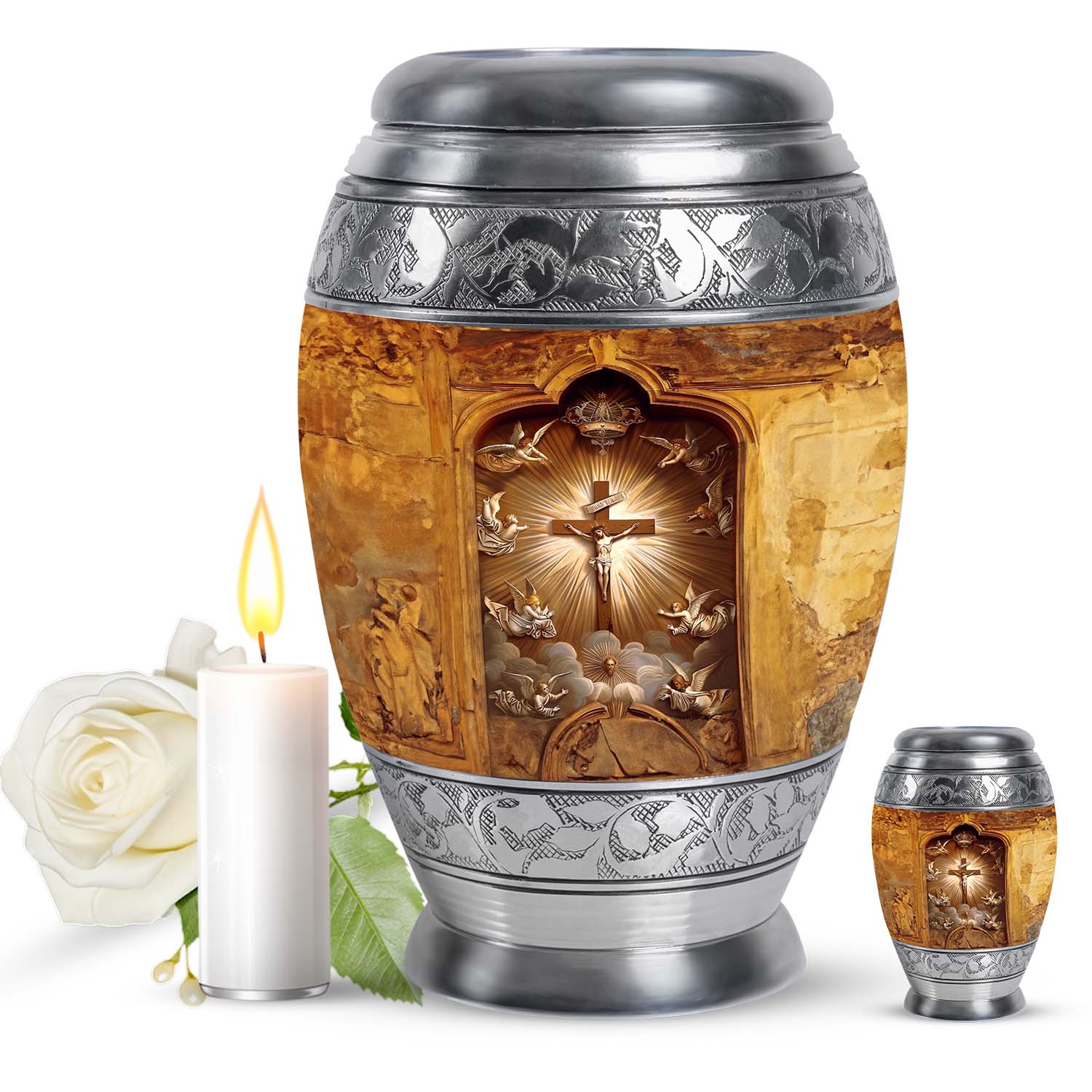 Catholic Ashes Keepsake Funeral, Ashes Cremation Urn For Ashes