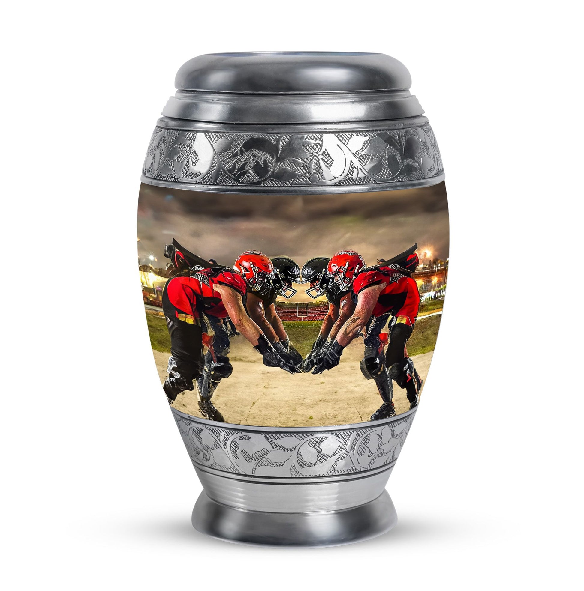 Football Small Urn For Ashes Teardrop, Heart Cremation Urn